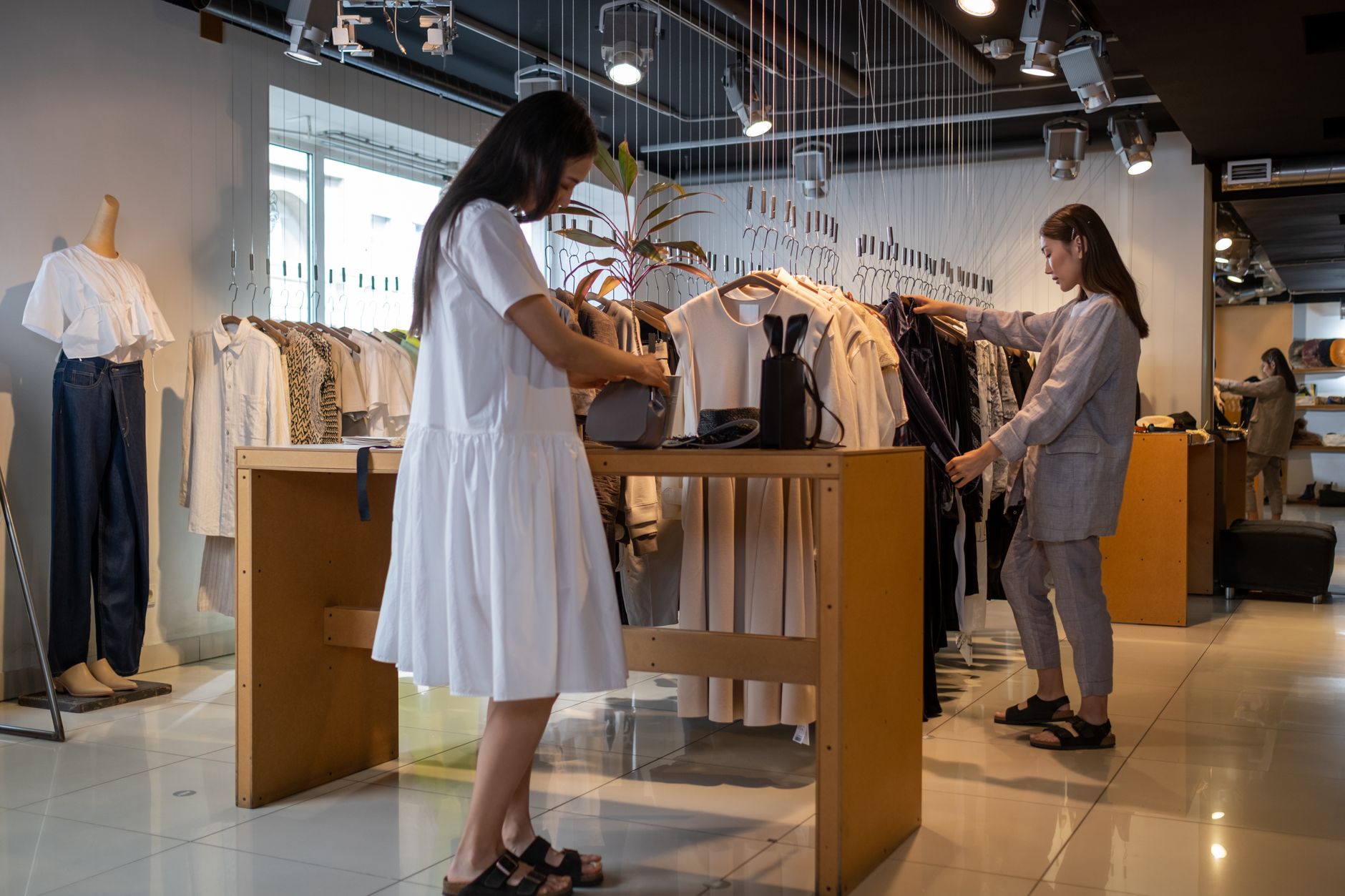 Interior of a luxury designer boutique