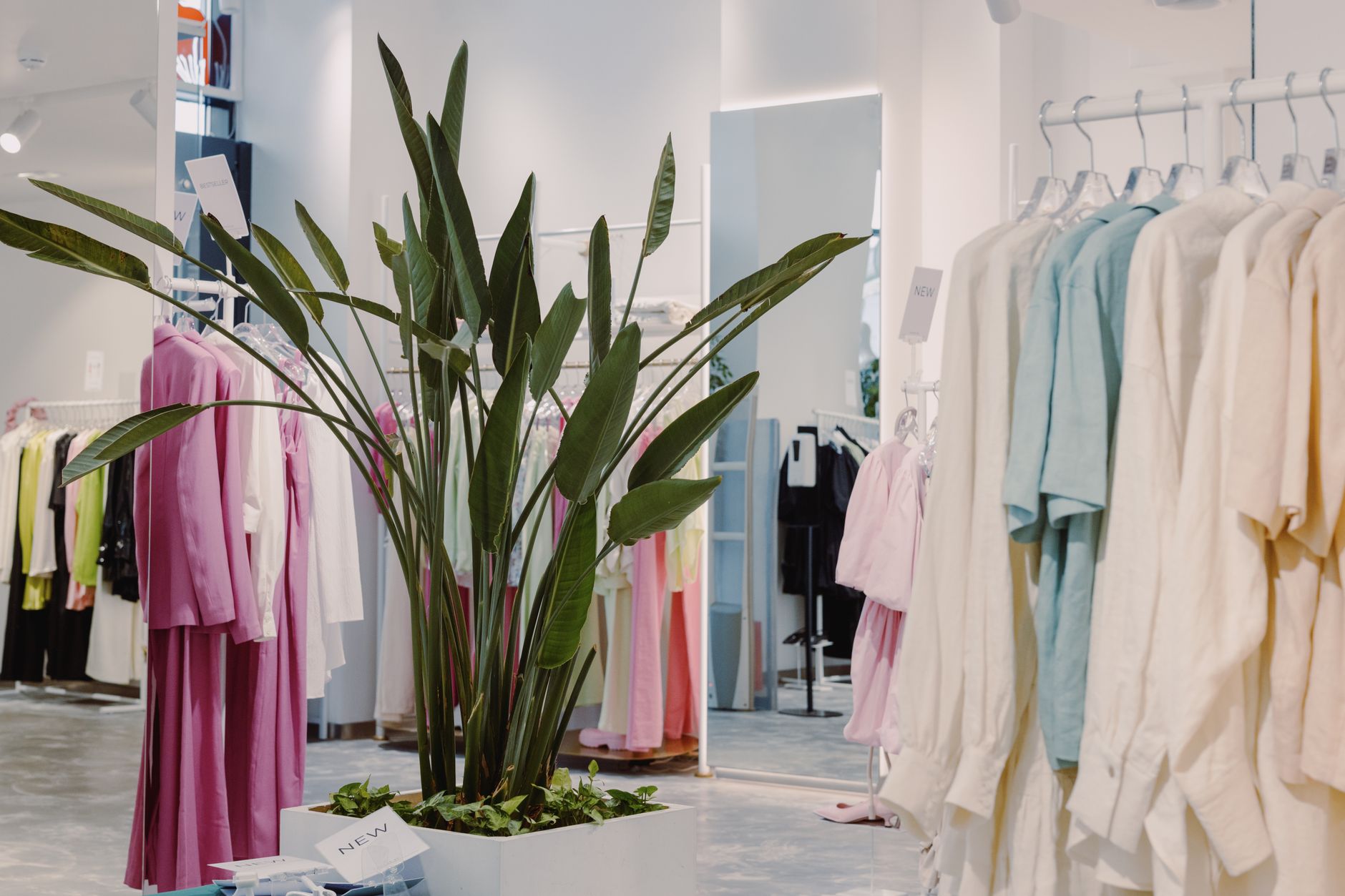 Interior of a Dior style luxury boutique