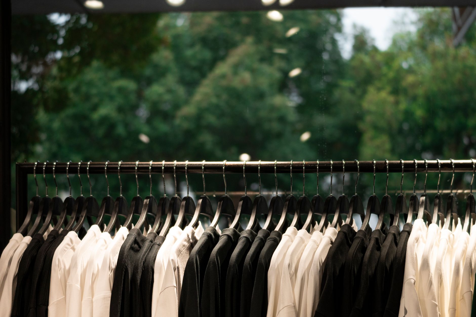 Interior of a minimalist fashion store