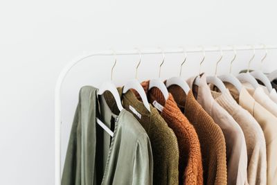 A minimalist basics wardrobe flat lay