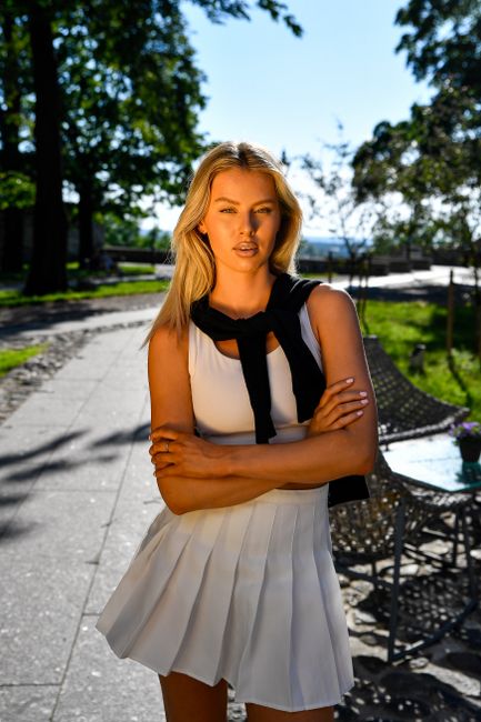 pleated tennis skirt